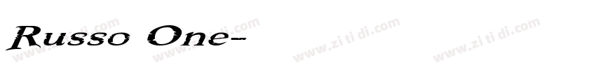 Russo One字体转换